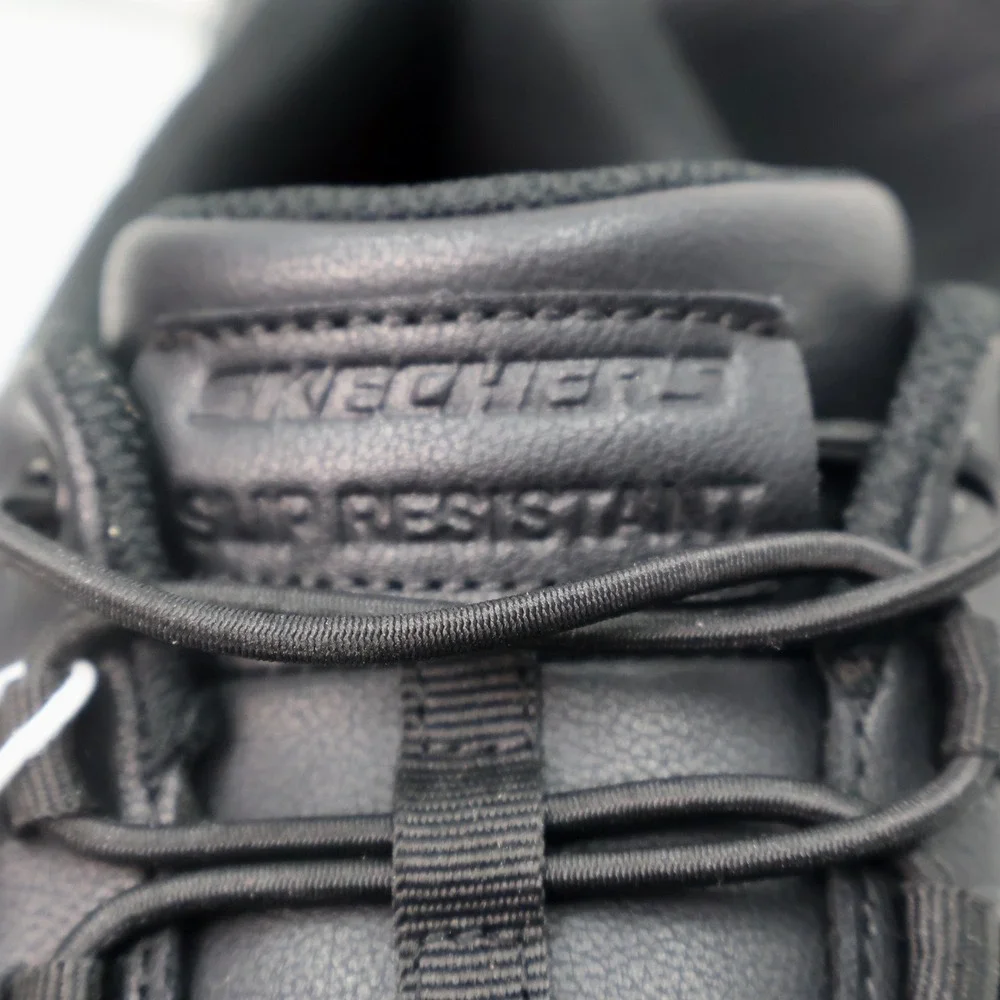 Skechers Work Shoes Mens 10.5 Black Wide Fit Slip Resistant 200272W EH Safety